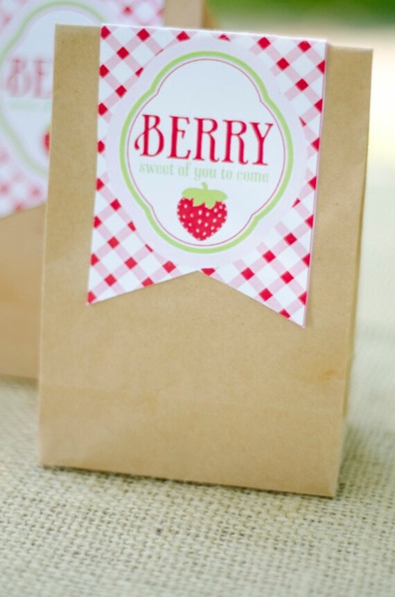 Strawberry Party PRINTABLE Favor Tags (INSTANT DOWNLOAD) by Love The Day Il_570xn