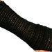 Black Crochet Mittens Fine Fishnet Lace Arm Warmers, Fingerless Gloves, Crochet Fingerless Gloves