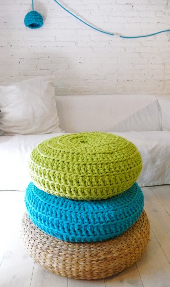 Floor Cushion Crochet Giant knit by lacasadecoto on Etsy