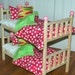SPECIAL ORDER for Heather - Kanani Bunk Bed with Hawaiian Bedding - Fits American Girl Doll and 18 inch dolls