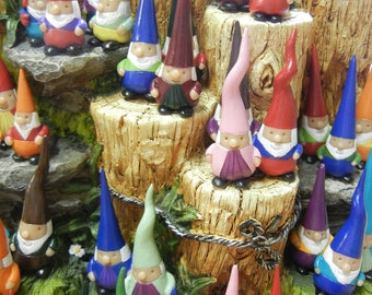 Pocket Gnome, Garden Gnome, Lawn Gnome, OOAK, Hand sculpted, Hand painted, You choose your colors, custom made
