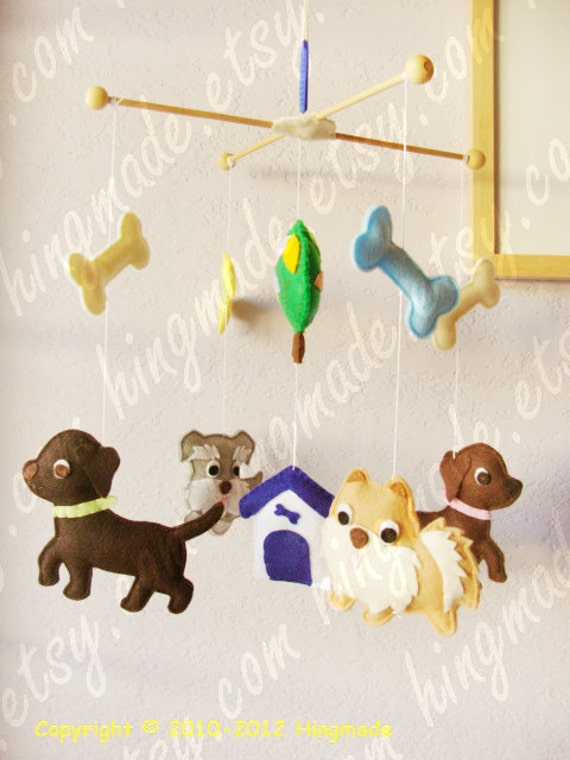 Items similar to Dogs mobile Pet Mobile Puppy Baby Mobile Custom