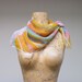Vintage 1960s Scarf / 60s Chiffon Cosmic Pop Art Scarf Square