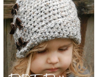 Crochet PATTERN-The Paiyton Cloche' (Toddler, Child, and Adult sizes)