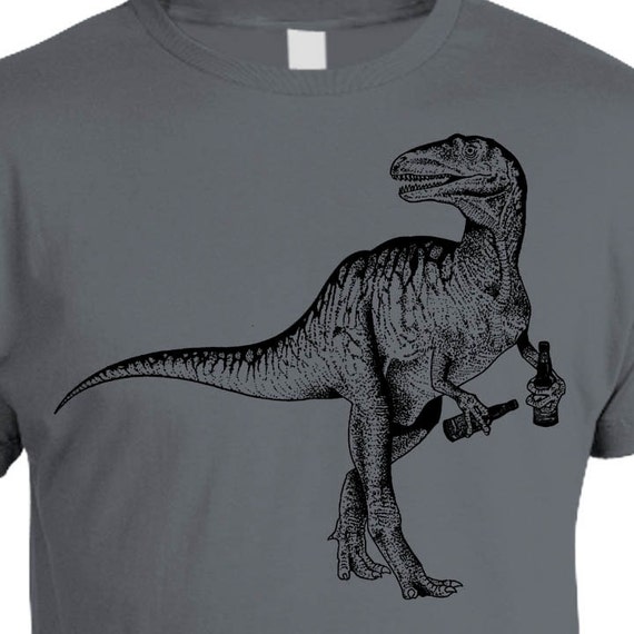 Beer Drinking Dinosaur Graphic Tee T-Shirt Craft by brewershirts