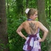 SALE handmade wrap top/tunic "Purple" patchwork halter one-of-a-kind