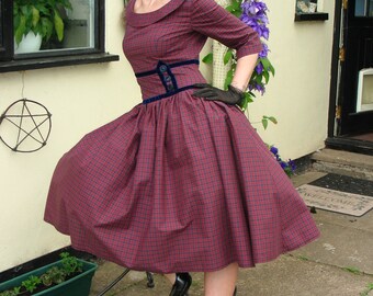 1950s Mad Men/Pin up dress (custom made)