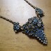 Vintage 1950s Necklace Hollycraft Blue Rhinestone Bridal Basket Fashions