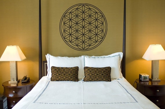 Flower of Life Vinyl Wall Decal, flower of life decal, Seed of Life decal, Namaste spiritual decal, Great Fathers Day Gift