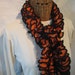 Hand Knit Philadelphia Flyers Hockey ruffle knitted scarf Orange Black Sand Halloween Flyers Merchandise Apparel
