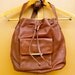 Vintage 80s Brown 'Nine West' Leather Bucket Bag