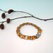 Art Deco Bracelet Sterling Silver Open Back Topaz Amber Crystals 1930s Vintage Czech Jewelry