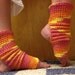 Yoga Socks in Tropical Brights Cotton US Grown
