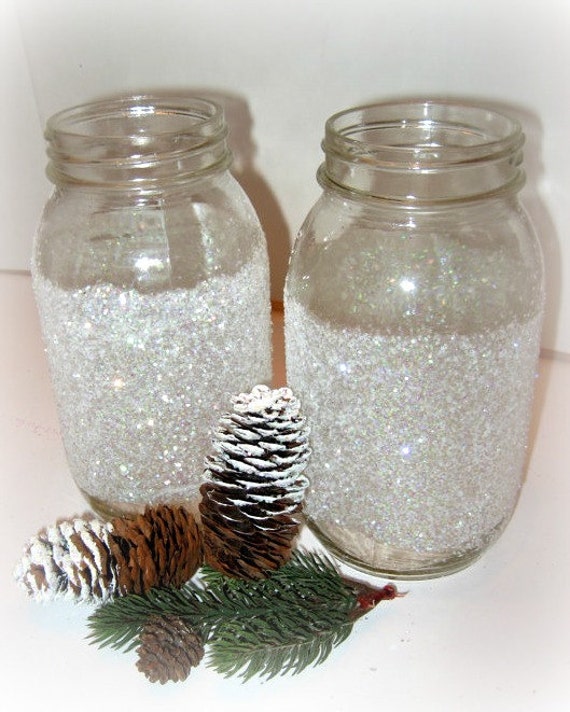 Items similar to WINTER WEDDING MASON Jars Winter Wedding Decor Wedding