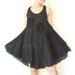Cotton Round Neck Vest Top / Mini Dress, Empire Waist, Black, M