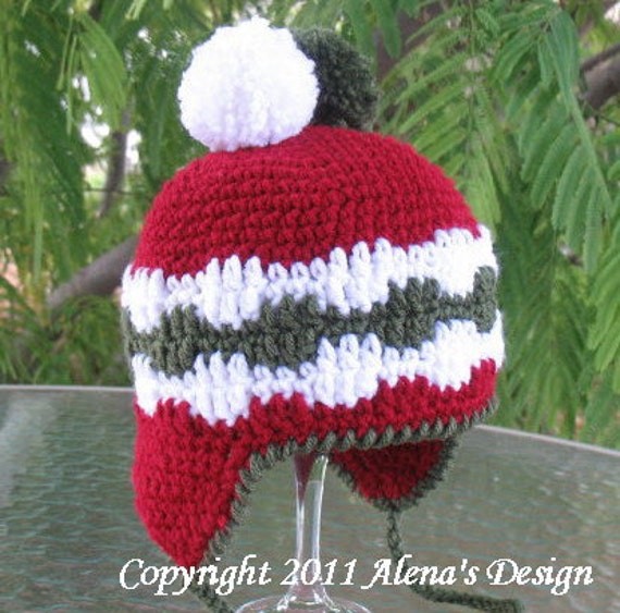 pom baby hat pom crochet pattern Pattern Hat Hat flap Crochet Crochet Pom Pattern   Pom for Ear Baby