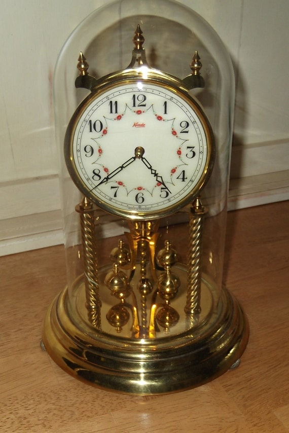 Kundo Wind Up 400 Day Anniversary Clock with Key / Mantle