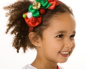 READY TO SHIP: North Pole Pixie Headband - Red and Green - Fits toddler to adult - Cutie Patootie Designz Il_170x135