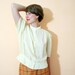 Vintage Semi Sheer Cream Blouse