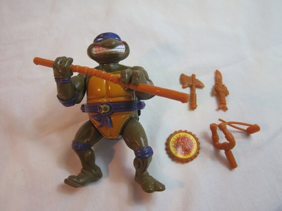 Vintage DONATELLO with Storage Shell 1990 TMNT Action Figure