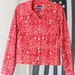 Red Bandana Print Jean-Jacket-Style 90s Jacket
