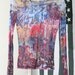 Sheer Mesh Graffiti Print Stretchy Long Sleeved 90s Shirt