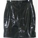 90s VERSACE Shiny Black High Waisted Skirt