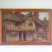 Antique Framed Art Print, UK Tarring's Ancient Cottages by Aldridge Bros. Worthing, Sussex County