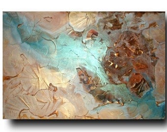 Original Seascape Art by Caroline ashwood - Textured and contemporary abstract painting on canvas - FREE SHIPPING