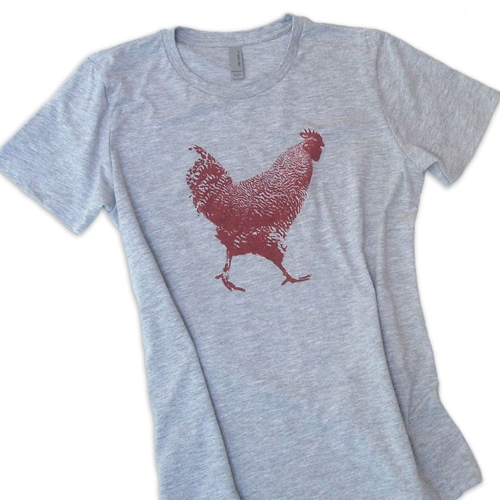 Chicken T Shirt Ladies Urban Backyard Farming by PointGraphicInk