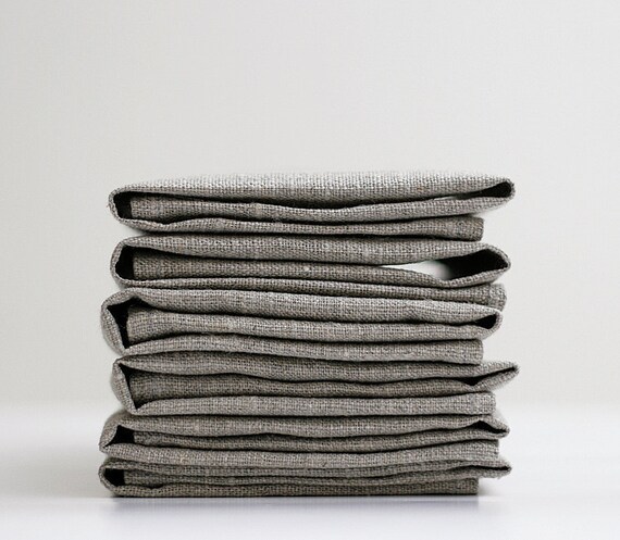 Linen cloth napkins set of 30, cloth dinner napkins, organic flax napkins, hygge style home decor, cocktail napkins in 18x18 inch size 0261