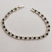 Blue glass crystal Tennis bracelet signed Avon