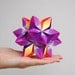 SALE 30% OFF! Christmas origami ornament - Sculpture - purple, orange - modern - paper art - Christmas Home decor
