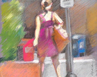 Female figure watercolor fine art digital print of my 