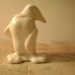 Metlox Pottery Penguin Figurine - Art Deco Style - Snazzy Matte White