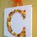 READY TO SHIP Button Letter 'C' Wall Art on 10''x10'' Canvas, Children Wall Art, Baby Girl or Baby Boy Nursery Art Canvas Now 20% Off!