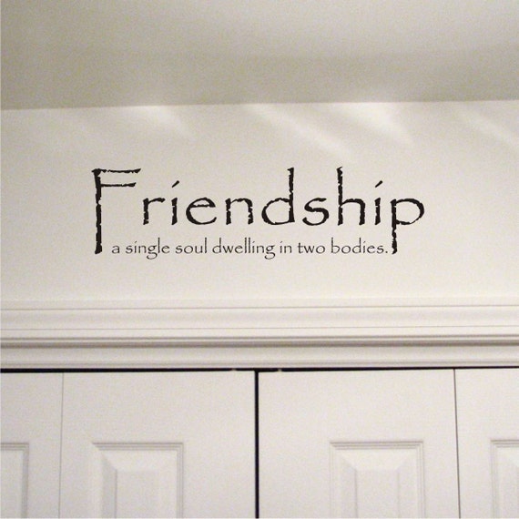 Items similar to Friendship - Wall Quote Decal - Vinyl Wall Sign on Etsy