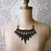 statement necklace, lace collar necklace, TRIBE, spiky, modern necklace, black necklace