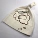 Baby hat organic cotton taco baby thought natural with brown ink