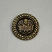 Old Picture Brass Button with Cherup - really pretty border