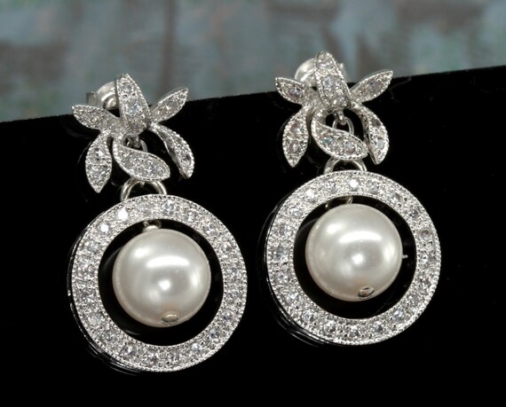 Pearl Drop Earrings Stud Earring Bridal Pearl Bridal