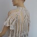 Crochet Off White Bridal Shrug Bolero / Fall Spring Fashion