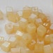 Semi Precious Cube Beads Yellow Jade 4mm Cube Beads - Jewelry Making Supply (8 Inch Strand~50 beads)