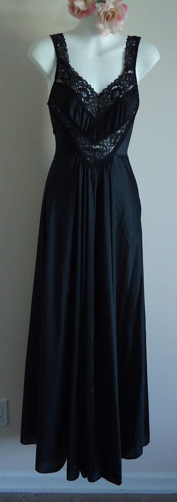Vintage 1980s Undercover Wear Black Nightgown by MadMakCloset