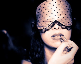 Pink Boudoir Sleep mask Bernadette- as featured on The Lingerie Journal