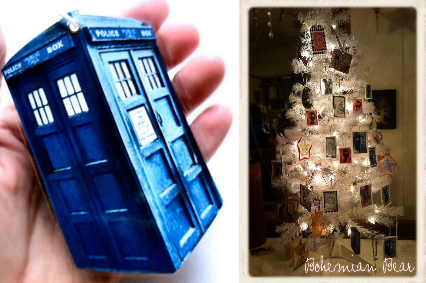 set of 5 christmas ornament tardis doctor who inspired blue set of 5 christmas ornament tardis doctor who inspired blue
