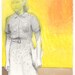 Woman Fading - Original Drawing/Collage by Peter Mack