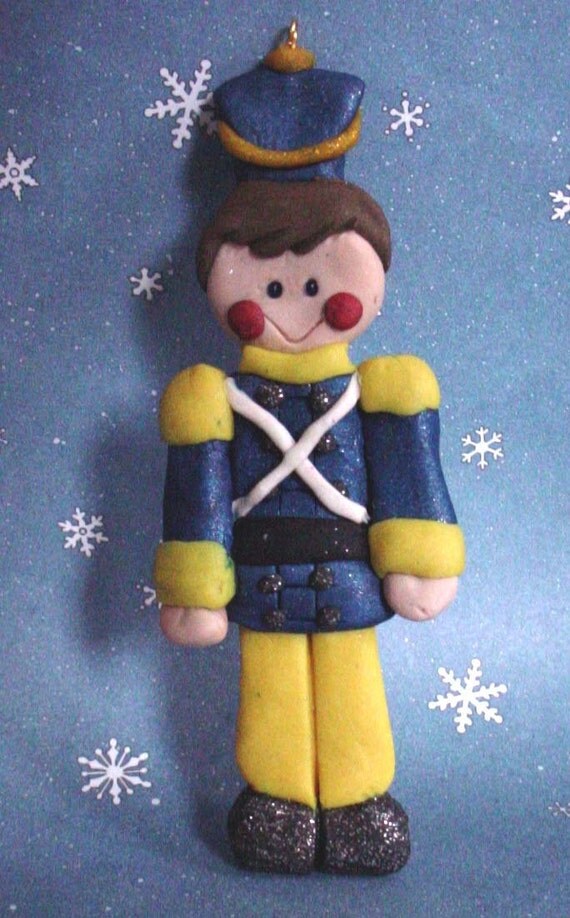 Polymer Clay Milestone Christmas Ornament Boy Wooden Soldier