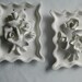 Chalkware Magnolias and Roses Wall Hangings