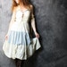 SALE 30.00 Vintage 1970s Dress Sweetheart Corset Prairie Halter Sun Dress Tiered Ruffle Hem